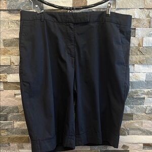 H&M Black Flat-Front Tailored Shorts